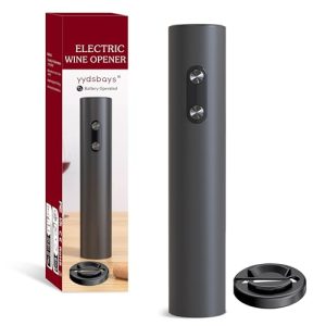 Saca-Rolhas Elétrico com Cortacápsulas – Preto