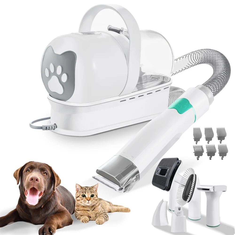Kit de Tosquia com Aspiração 7 em 1 para Cães