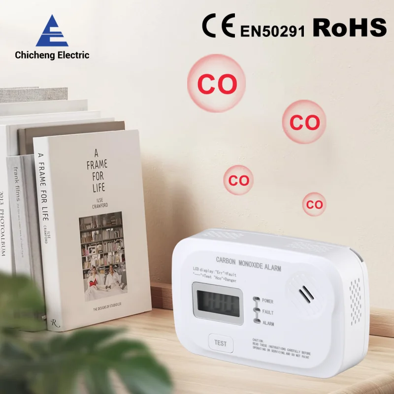 Detector de Monóxido de Carbono com Display LCD e Alarme