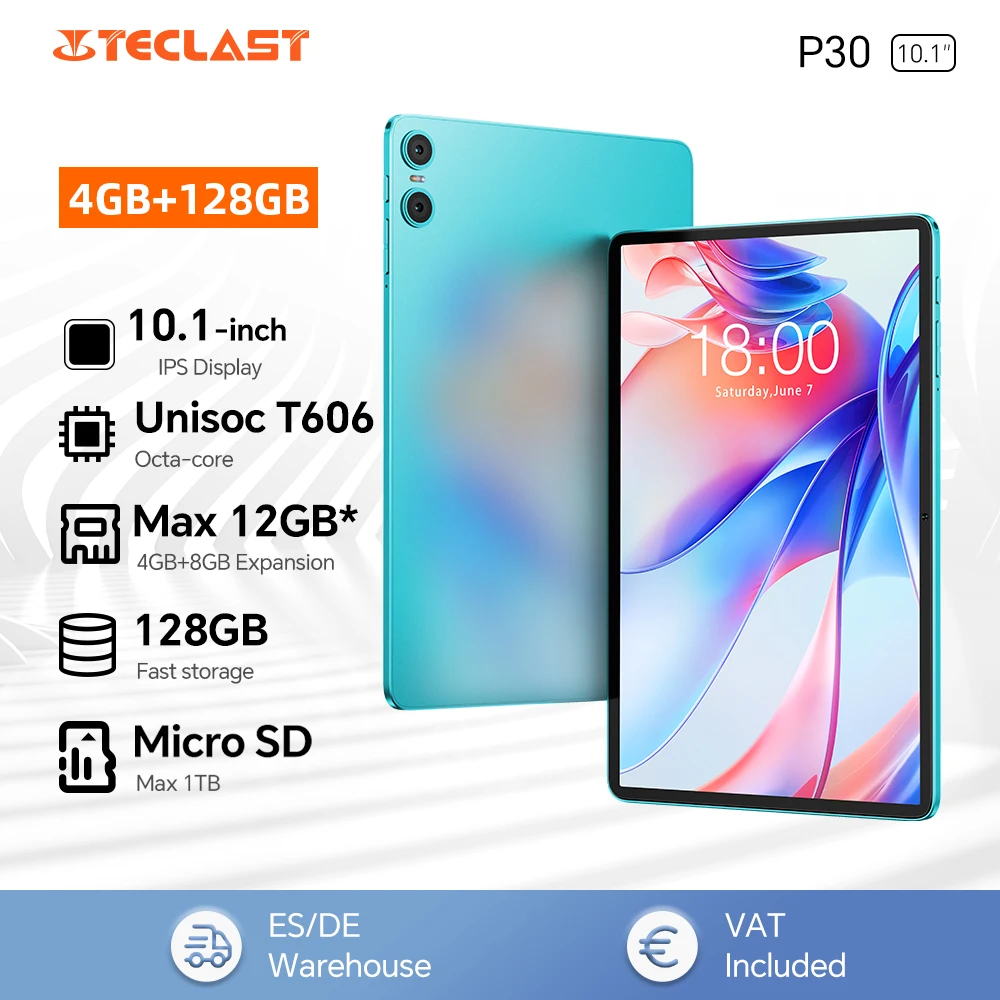 Tablet Teclast P30 Android 14 de 10,1”