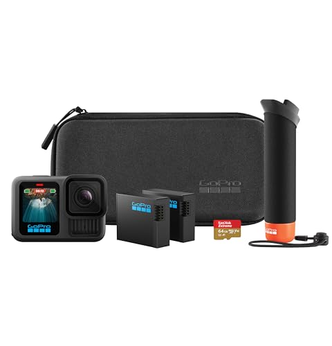 Pack GoPro HERO13 com 2 Baterias, Grip Flutuante e Cartão microSD