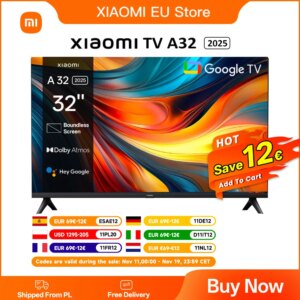 Xiaomi TV A 32, Compact Size With Colorful Screen, Dynamic Sound With Dolby Audio™, DTS-X And DTS Virtual:X, Top-end Metal Fini