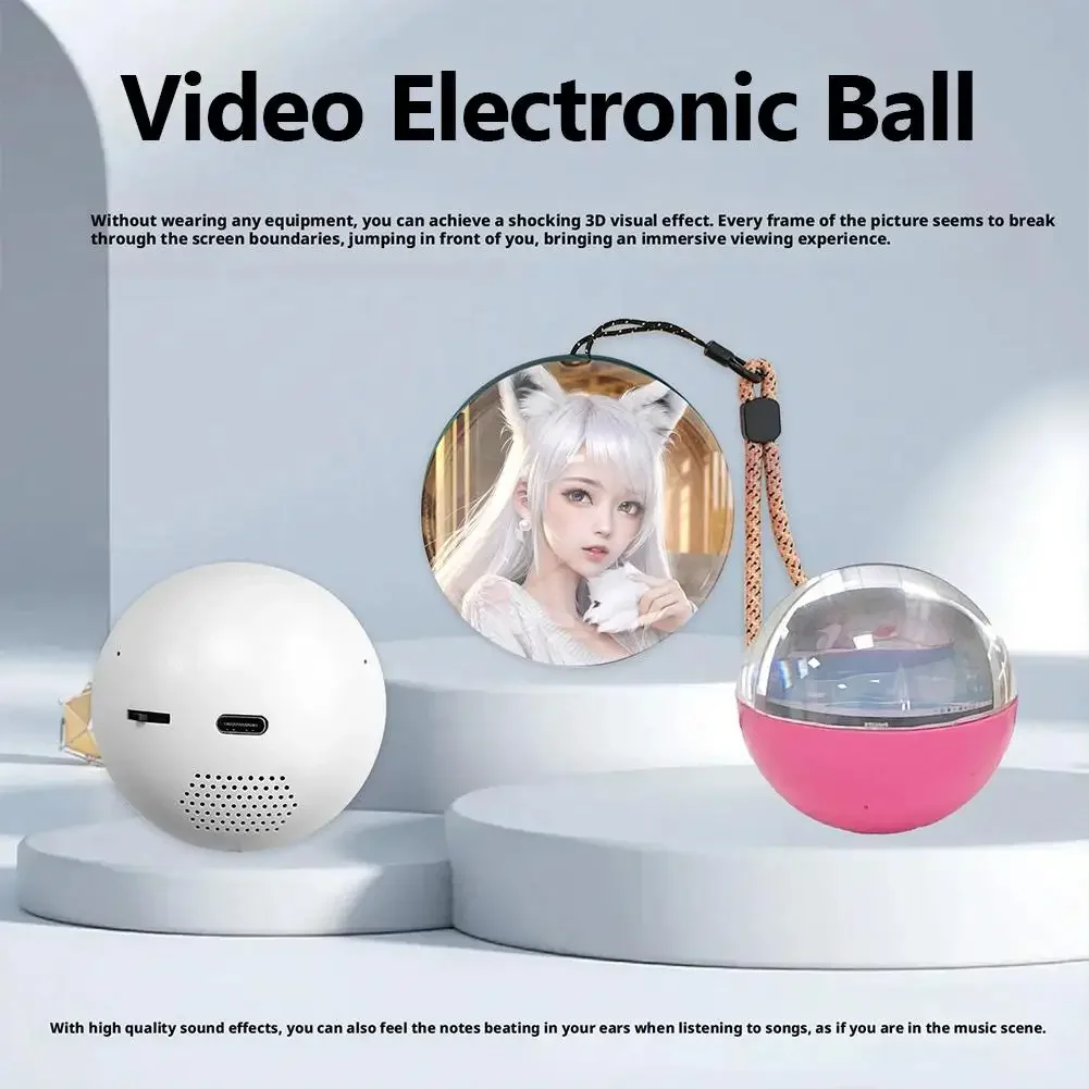 Bola de Cristal Digital 3D – Ecrã 2.7” com Vídeos, Fotos e Música
