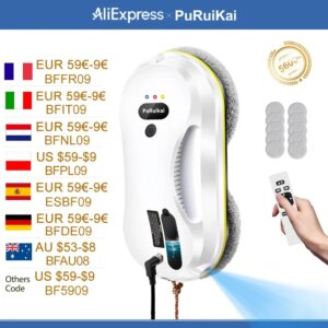 Household window automatic water spray cleaning robot vacuum cleaner remote control electric window wiper household glass wiper