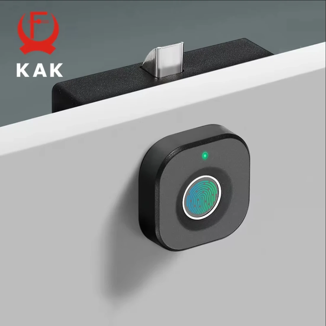 KAK Biometric Fingerprint Lock Black Keyless Cabinet Lock Smart Drawer Locks Anti-theft Door Lock Long Standby Time Door Hardwar