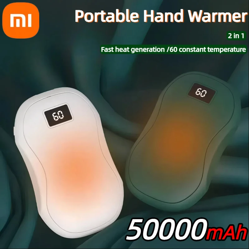 Xiaomi 50000mAh Portable Hand Warmer With Capacity Digital Display Fast Heating Safe Double Sided Warmth Winter Hand Warmer