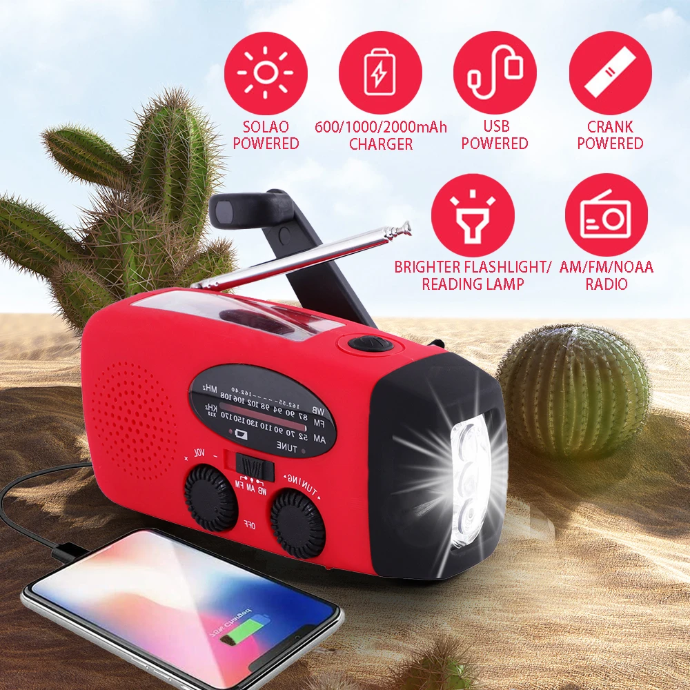 Rádio de Emergência 2000 mAh