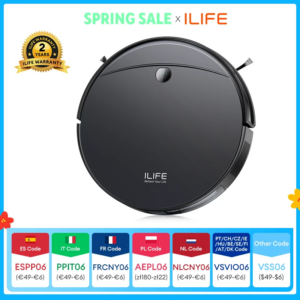 ILIFE V10 Robot Vacuum Cleaner, 5000Pa Suction, Gyro Navigation, Self-Charging Robotic Vacuum, Roller Brush Aspirateur Robot for