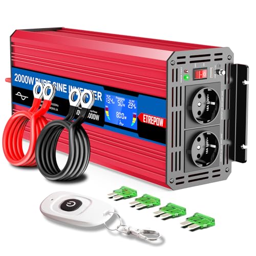 Inversor ETREPOW 12V para 220V, com Controlo Remoto Inversor ETREPOW 12V para 220V, com Controlo Remoto
