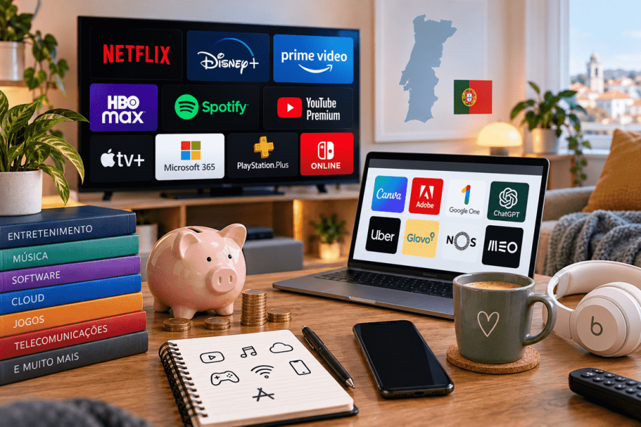 Quanto custam as subscrições em Portugal em 2026? O guia que te poupa até 70%, com tabela de preços