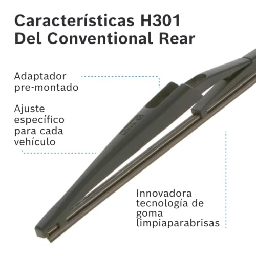 Escova do Limpa-para-brisas Traseiro Bosch H301 30 cm Bosch Rear Wiper Blade H 301, 30 cm