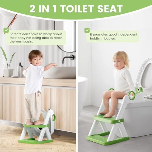 Redutor de Sanita Infantil 2 em 1 com Escadote, Dobrável COOSEYA Redutor de Sanita Infantil 2 em 1 com Escadote, Dobrável — vista 6