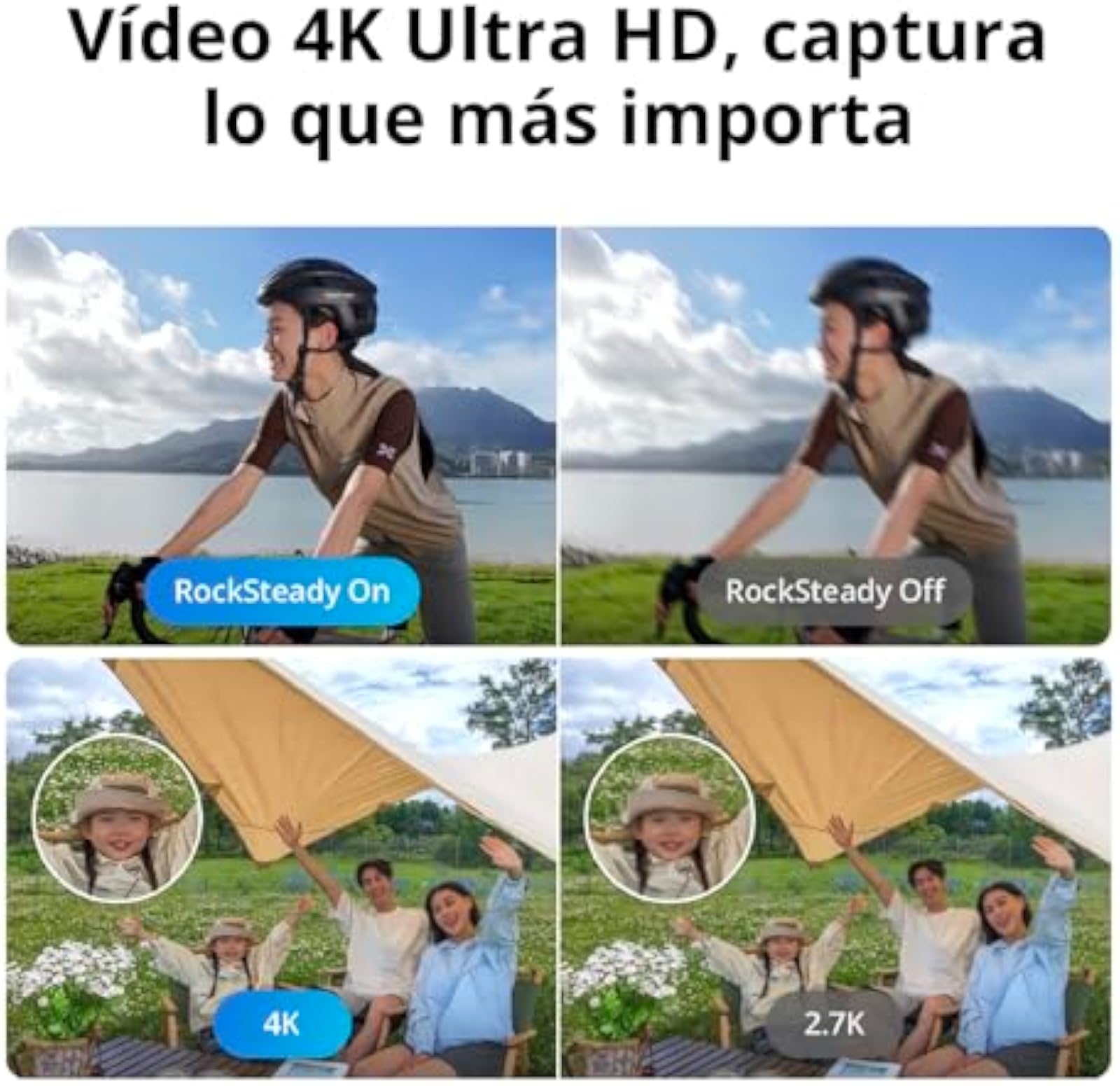 Drone DJI Neo Mini com Câmara 4K Comparação da estabilização e resolução 4K no vídeo do DJI Neo