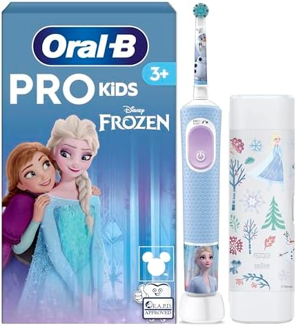Escova de Dentes Elétrica Oral-B Pro Kids Disney Frozen – Crianças +3 Anos (1 Cabo, 1 Cabeça e Estojo de Viagem) Escova de Dentes Elétrica Oral-B Pro Kids Disney Frozen – vista 2