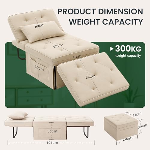 Sofá-Cama Convertível FLEXISPOT XC TG1 – Até 300 kg Sofá-Cama Convertível FLEXISPOT XC TG1 – Até 300 kg — vista 2