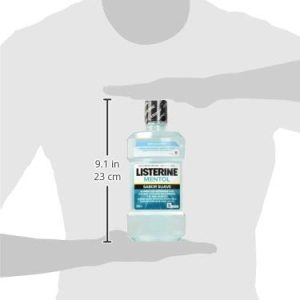 Listerine Mouthwash, Menthol Mild Taste, Alcohol-Free, Daily Use, Long Lasting Fresh Breath, 500 ml (Pack of 2)