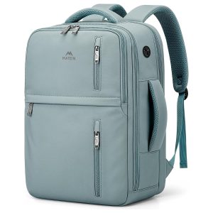 Mochila de viagem MATEIN 40x30x20 verde com bolsa impermeável — foto principal