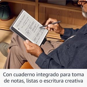 New Amazon Kindle Scribe (64 GB) – Redesigned display with uniform borders. Now write directly on books and documents. Includes Premium Pen – Tungsten Grey