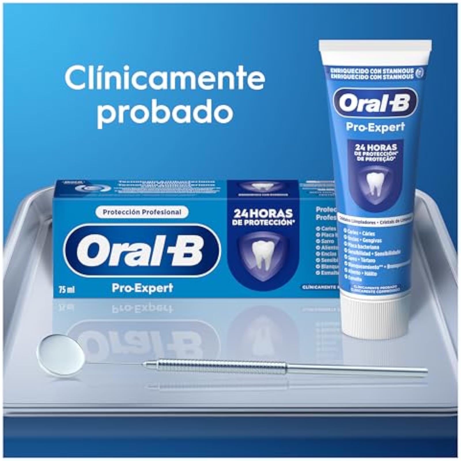 Pasta de Dentes Oral-B Pro-Expert Profissional – Pack 12×75 ml Embalagem da pasta de dentes Oral-B Pro-Expert Proteção Profissional