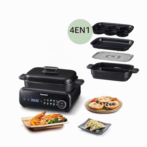 Multi Cooker 4 em 1 Panasonic NF-GM400 com 9 programas automáticos Panasonic NF-GM400 Multi Cooker 4 em 1 — Grelhador e panela multifunções com 9 programas automáticos (1400 W) — vista 2
