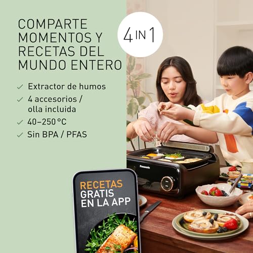 Multi Cooker 4 em 1 Panasonic NF-GM400 com 9 programas automáticos Panasonic NF-GM400 Multi Cooker 4 em 1 — Grelhador e panela multifunções com 9 programas automáticos (1400 W) — vista 3