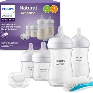 Biberões Philips Avent SCD838/11 — Kit de Presente para Recém-Nascido (4 Biberões, Chupeta e Escova)