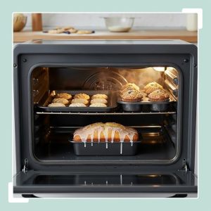 Relaxdays Set of 3 pieces: Muffin Tray, Pan Pan, Roasting Dish, Non-stick, Carbon Steel 230°C, Dark Grey