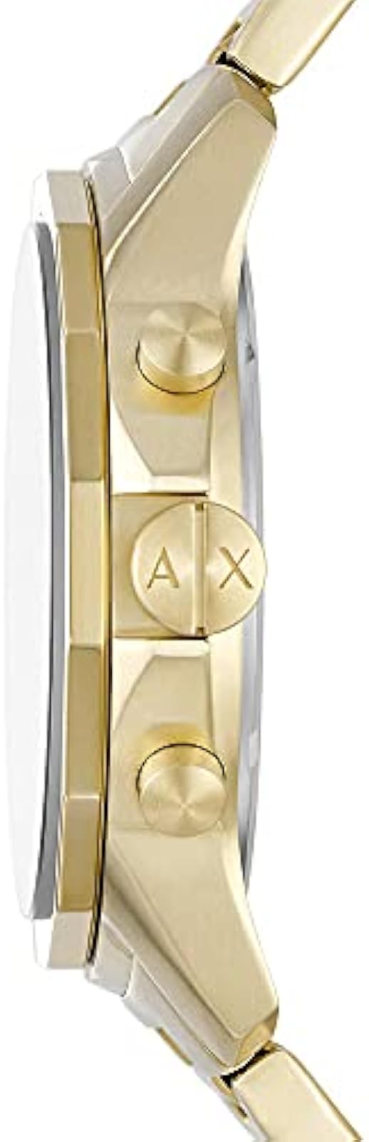 Relógio Armani Exchange AX1721 Lateral da caixa do Armani Exchange AX1721 com coroa e botões do cronógrafo