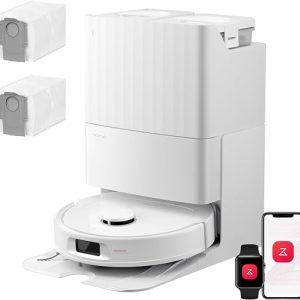 roborock Qrevo S Pro Set Robot Vacuum Cleaner (Upgraded Version of QV 35A) 18500Pa Suction, All-in-One Base, 2.7L Dust Bag, Anti-Tangle System, Obstacle Avoidance, White