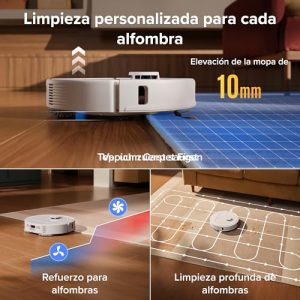 roborock Qrevo S Pro Set Robot Vacuum Cleaner (Upgraded Version of QV 35A) 18500Pa Suction, All-in-One Base, 2.7L Dust Bag, Anti-Tangle System, Obstacle Avoidance, White