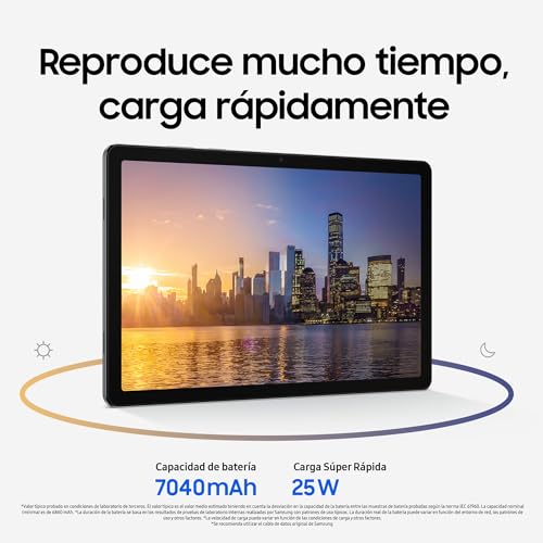 Tablet Samsung Galaxy Tab A11+ 128 GB WiFi Tablet Samsung Galaxy Tab A11+ — bateria de 7.040 mAh e carregamento de 25 W (imagem oficial Samsung)