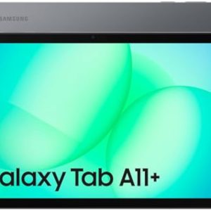 Tablet Samsung Galaxy Tab A11+ 128 GB cinzento, em vistas frontal e traseira