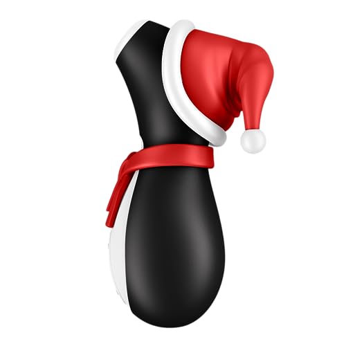 Vibrador Estimulador Satisfyer Penguin Holiday Edition Vibrador Satisfyer Penguin Holiday Edition com chapéu e cachecol de silicone removíveis