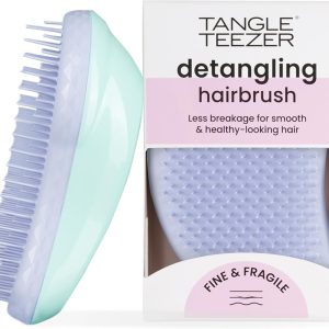 Escova desembaraçadora Tangle Teezer The Fine & Fragile em menta e violeta com embalagem original