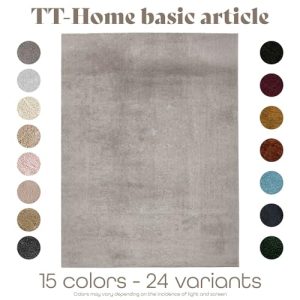 Tapete TT Home redondo 200 cm, cabelo curto e lavável, cinzento monocolor – vista 7