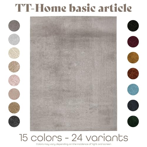 Tapete TT Home Redondo 200 cm Pêlo Curto e Lavável Tapete TT Home redondo 200 cm, cabelo curto e lavável, cinzento monocolor – vista 7