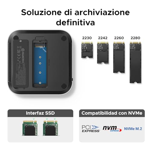 Docking station UGREEN USB4.0 40 Gbps para Mac Mini M4 e M4 Pro Tamanhos de SSD M.2 suportados pelo dock UGREEN para Mac Mini M4