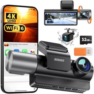 Dashcam iZEEKER iD320 4K com 3 Câmaras — vista 1