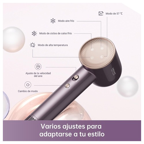 Secador de Cabelo DREAME Hair Glory Combo Secador de Cabelo DREAME Hair Glory Combo — infográfico com os modos de temperatura e velocidade
