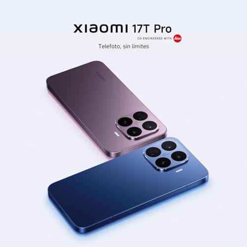 Smartphone Xiaomi 17T Pro 12+1024GB Xiaomi 17T Pro violeta e Xiaomi 17T azul — design da série Xiaomi 17T