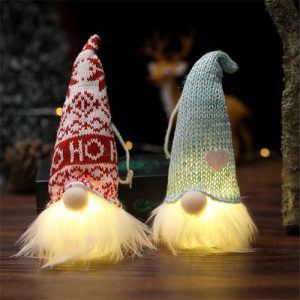 Conjunto de 4 Gnomos de Natal com LED errcom