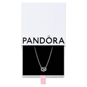 Colar Pandora Infinity Heart Banhado a Ouro 14k com Zircónia — foto principal