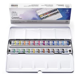 Aguarelas Winsor & Newton Cotman — Caixa Sketcher 24 Meias Pastilhas — foto principal