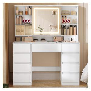 Toucador VASAGLE KAILYN (RDT137W01) com Espelho LED — imagem principal
