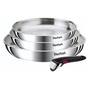 Conjunto de Frigideiras Tefal Ingenio Emotion — Aço Inox 22/24/28 cm — foto principal